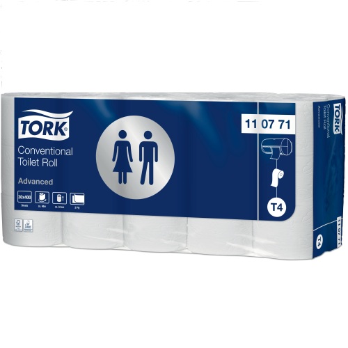 Tork Advanced Toiletpapier Traditioneel rol (T4) product foto Front View L